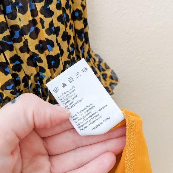 New Foxiedoe Sassa Leopard Printed Cutout Back Fringe Tiered Mini Dress - Picture 9 of 12